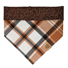 Load image into Gallery viewer, Neutral Fall Plaid Pet Bandana
