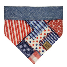 Load image into Gallery viewer, USA Patchwork Pet Bandana
