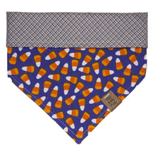 Load image into Gallery viewer, Purple Candy Corn Pet Bandana
