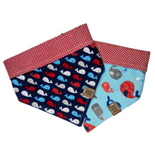 Load image into Gallery viewer, Light Blue Whales Pet Bandana
