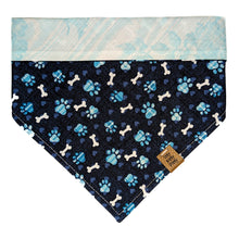 Load image into Gallery viewer, Blue Pawprints Pet Bandana
