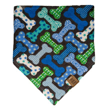 Load image into Gallery viewer, Blue Dog Bone Pet Bandana
