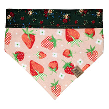 Load image into Gallery viewer, Pink Strawberries Pet Bandana
