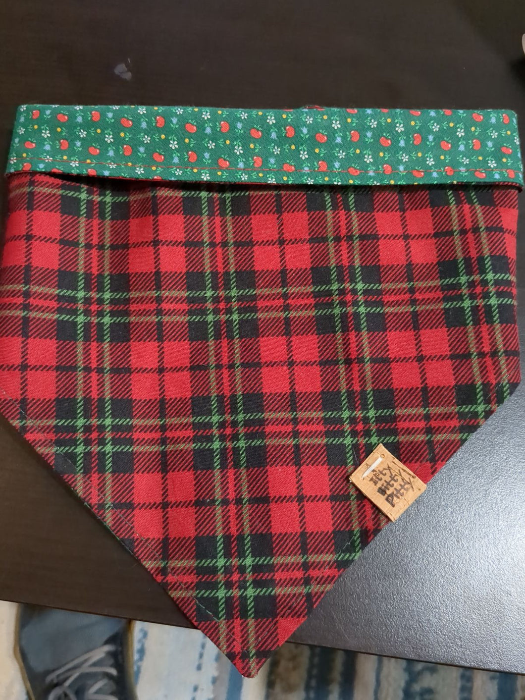 Cotton Christmas Plaid Pet Bandana