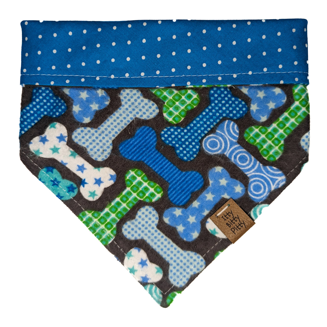 Blue Dog Bone Pet Bandana