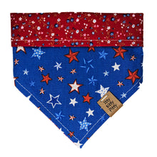 Load image into Gallery viewer, Stars on Blue Pet Bandana
