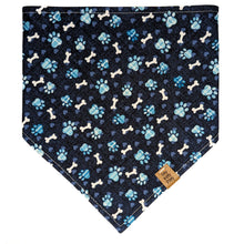 Load image into Gallery viewer, Blue Pawprints Pet Bandana
