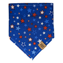 Load image into Gallery viewer, Stars on Blue Pet Bandana
