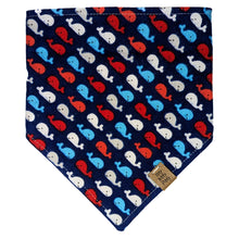 Load image into Gallery viewer, Dark Blue Whales Pet Bandana
