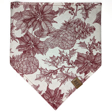 Load image into Gallery viewer, Burgundy Holiday Pet Bandana
