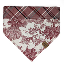 Load image into Gallery viewer, Burgundy Holiday Pet Bandana
