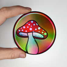 Load image into Gallery viewer, Holographic Single Mushroom Sticker
