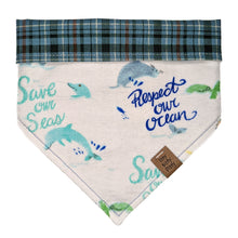 Load image into Gallery viewer, Protect Our Ocean Pet Bandana
